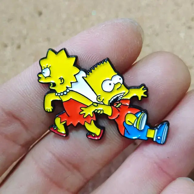 The Simpsons Homer Enamel Pins Brooches for Women Cartoon Badge on Backpack Hat Decoration Accessories Anime Jewelry Fans Gifts