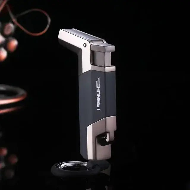 Windproof Portable Turbine Spray Gun Butane Lighter ,  Key Ring,   Cigar Cigarette Accessories, Outdoor Gadgets, Men's Gift