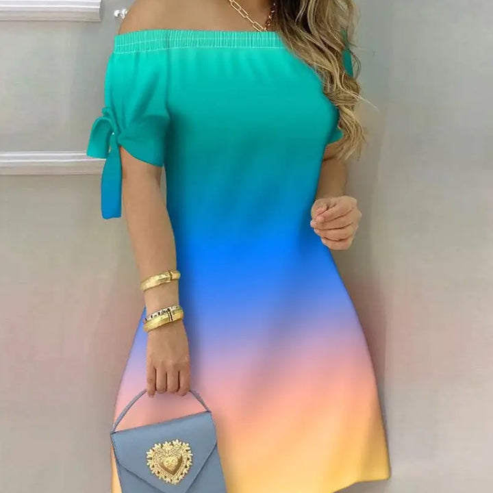 Women Off Shoulder Summer Mini Dress