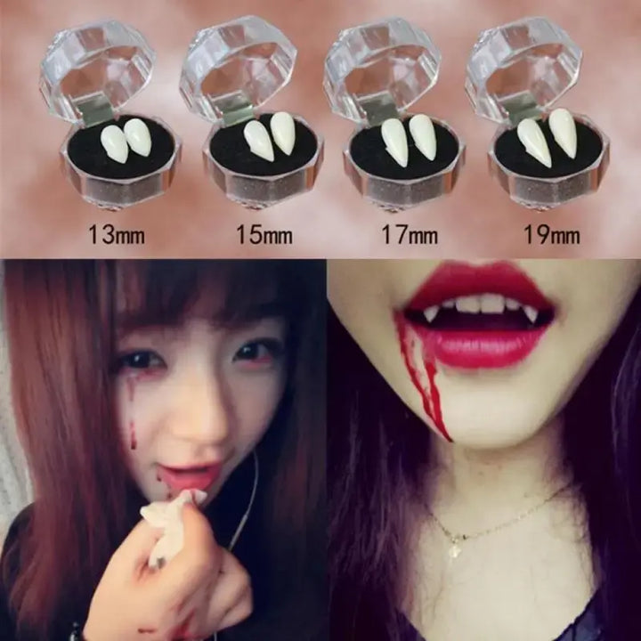 Halloween Vampire Teeth Props Latex Ears Fairy Cosplay Costume Accessor Angel Elven Elf Ears Photo Props Adult Kids Cosplay Toys