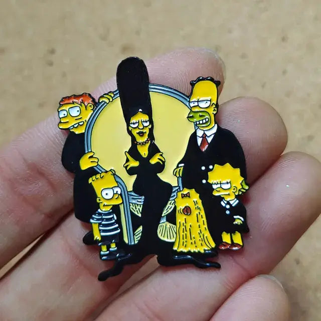 The Simpsons Homer Enamel Pins Brooches for Women Cartoon Badge on Backpack Hat Decoration Accessories Anime Jewelry Fans Gifts