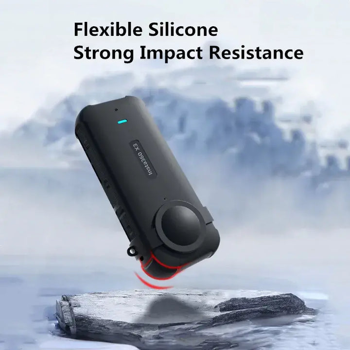 For Insta360 X3 Soft Silicone Lens Protective Cover Panorama Camera Lens Cap Screen Protector For Insta360 X3 Camera Accessories