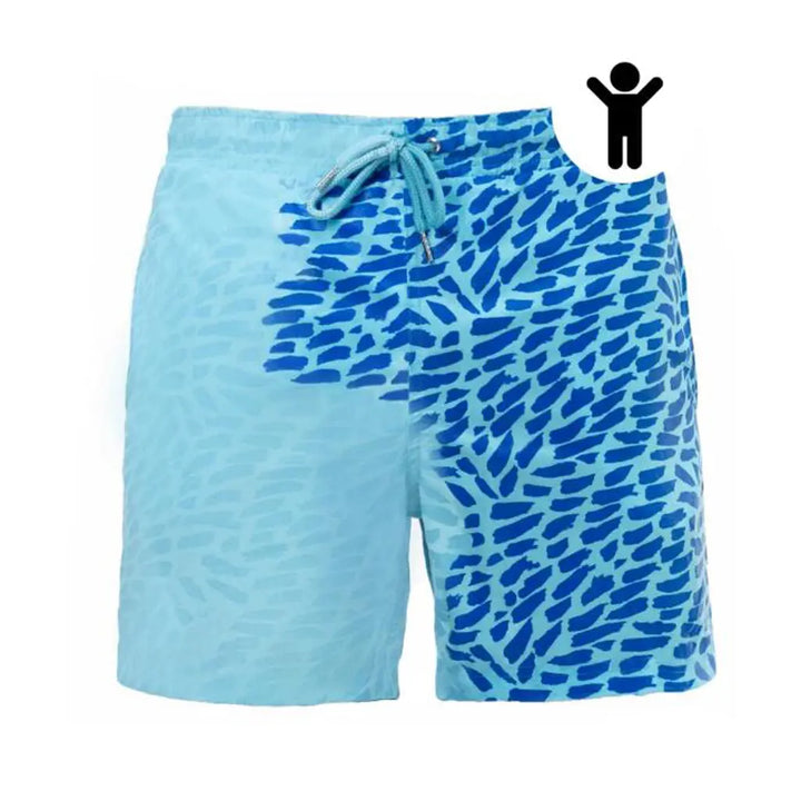 Children Encounter Water Change Color Beach Shorts Swim Trunks