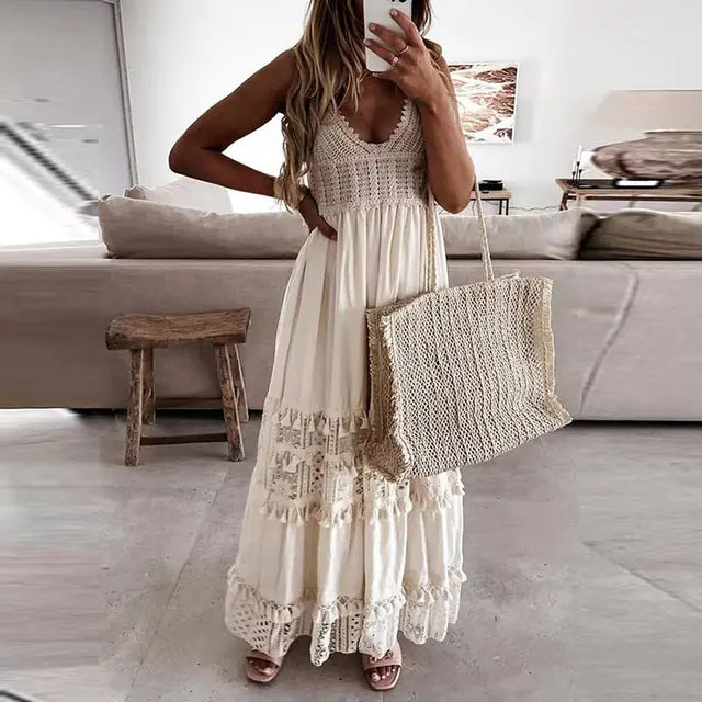 2023 Casual Summer Lace Slim Dress