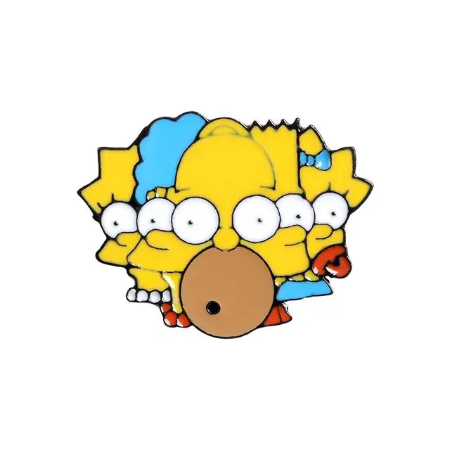 Classic TV The Simpsons Enamel Pins Brooches Women Men Lapel Badges Cute Backpack Collar Fashion Jewelry Gifts for Kids Friends