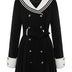 Navy Collar Korean Style Mini Dress