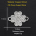 12x16mm 316 CZ Zircon DIY Jewelry  Flower Connectors Charm Wholesale Bulk Order Discounts Jewellery Connector